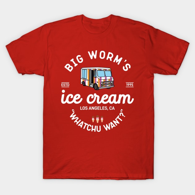 Vintage Big Worm Ice Cream T-Shirt by themodestworm